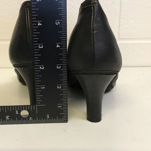Fly London Black Leather Peep Toe 3” Heels size 41 (10/10.5) - Picture 11 of 15